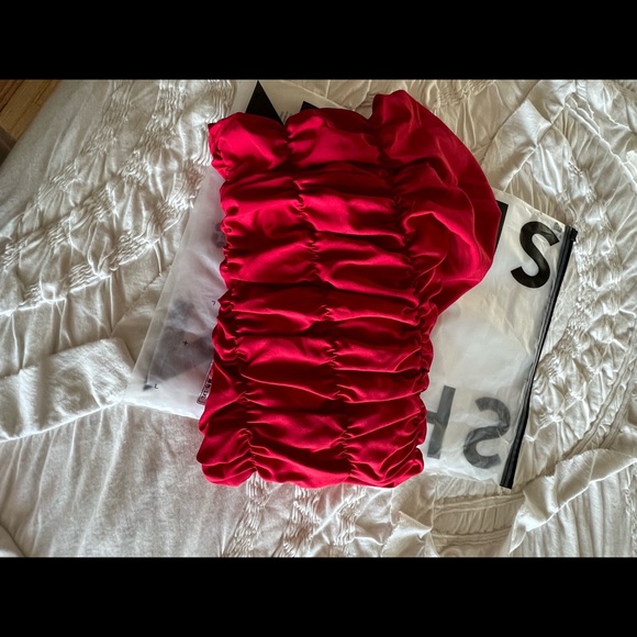 Shein Ruffled Trim Ruched Top - Picture 8 of 8